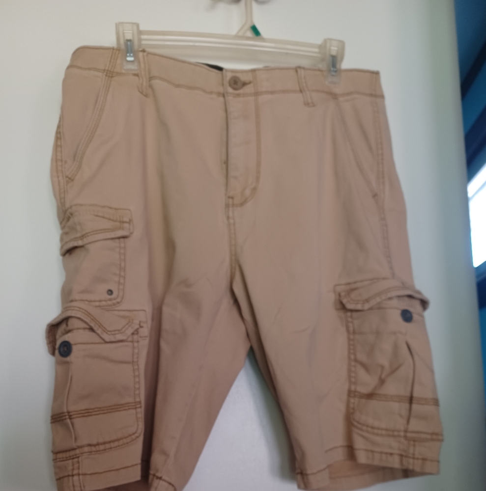 Tan cargo shorts